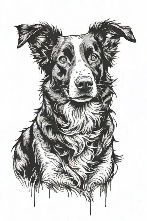 Border Collie Floppy Ears Herding Portrait