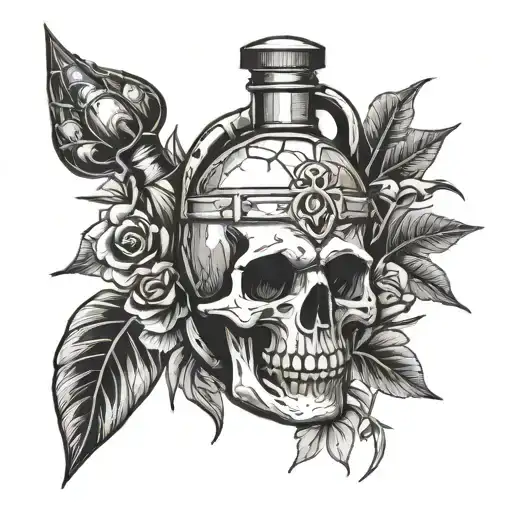 Grenade With A Skull Inside