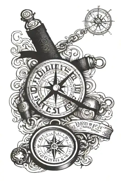 Diabetes Type 1 Medical Alert Bracelet Around Compass