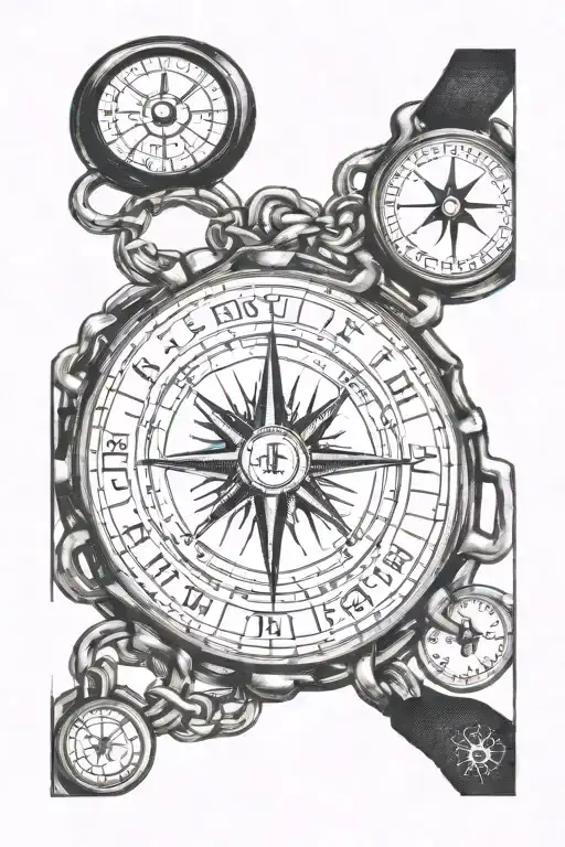 Diabetes Type 1 Medical Alert Bracelet Around Compass