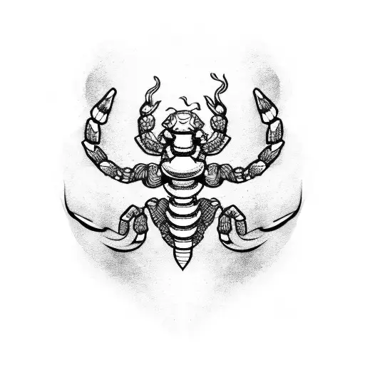 Scorpio Back Hand Tatoo