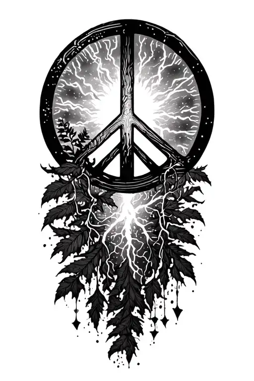 Peace And Lightining Storm And Time And Nature