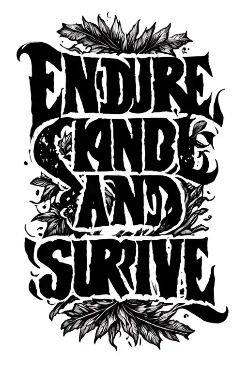 Endure And Survive Text With Arroes