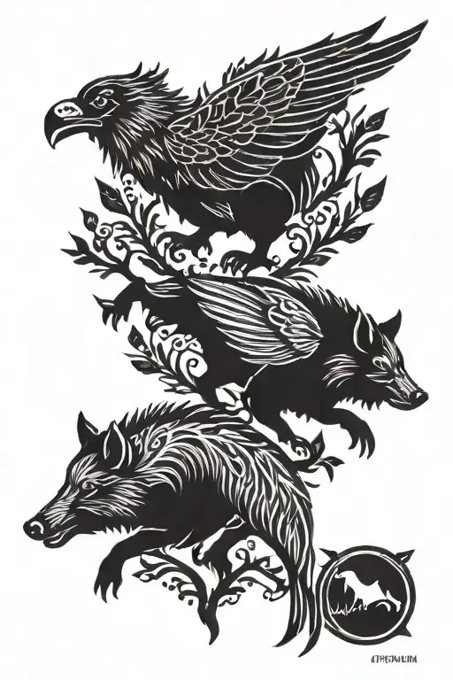 Boar And Raven Nordic Sleeve