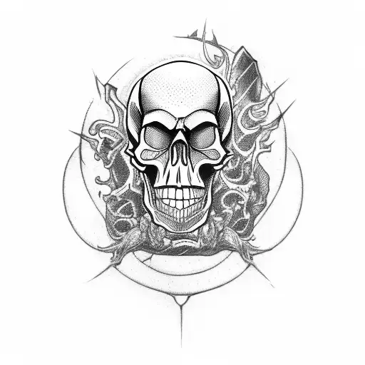 Skull Geometric Swamp Arm