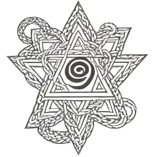 Star Of David Made From A Snake