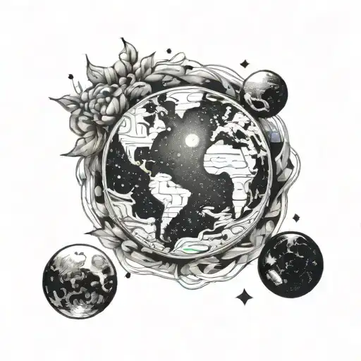 Earth Moon Surrounded