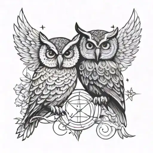 Owl And Gemini Zodiac Sign