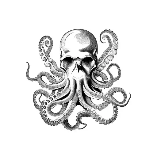 Octopus And Skulls Full Sleeve