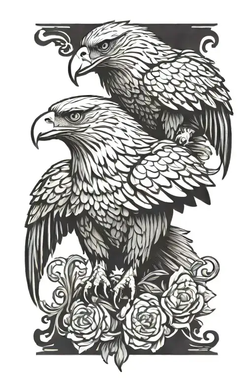 An Eagle With Two Heads In Its Paws An Oven And A Heart