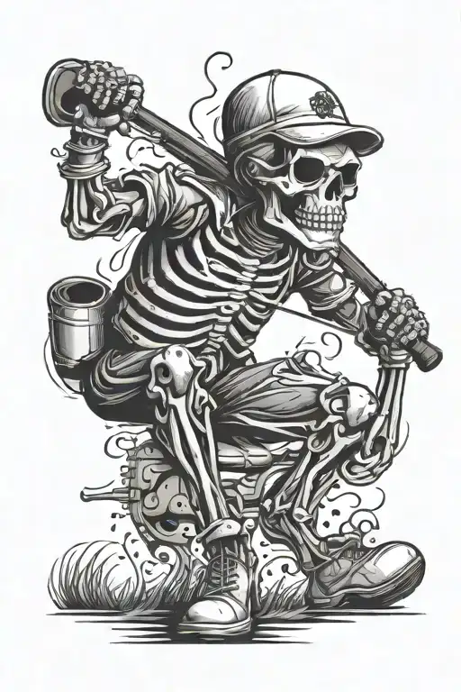 Skeleton Golfer