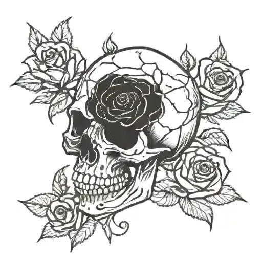 Skull And Rose