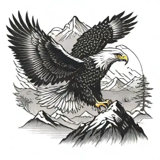 Eagle And Mountain