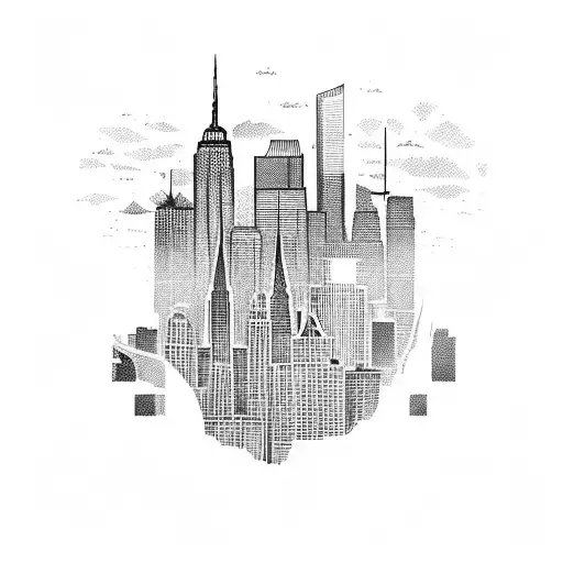 Skyline Of New York City Tattoo