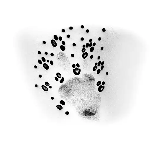 Dog Paw Print On Arm