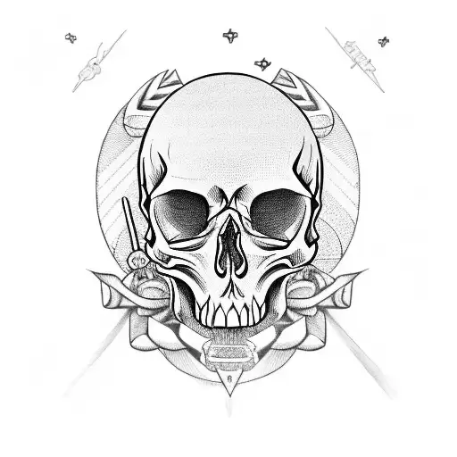 Skull And Woman And Soldier And Mooon