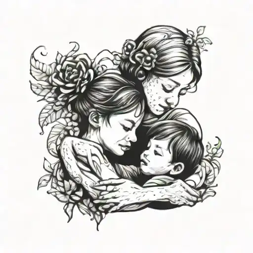 Kids Hug Mom Soul Leaving The Body