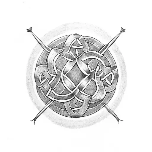 Celtic Symbols On Shoulder Arm And Pectoral