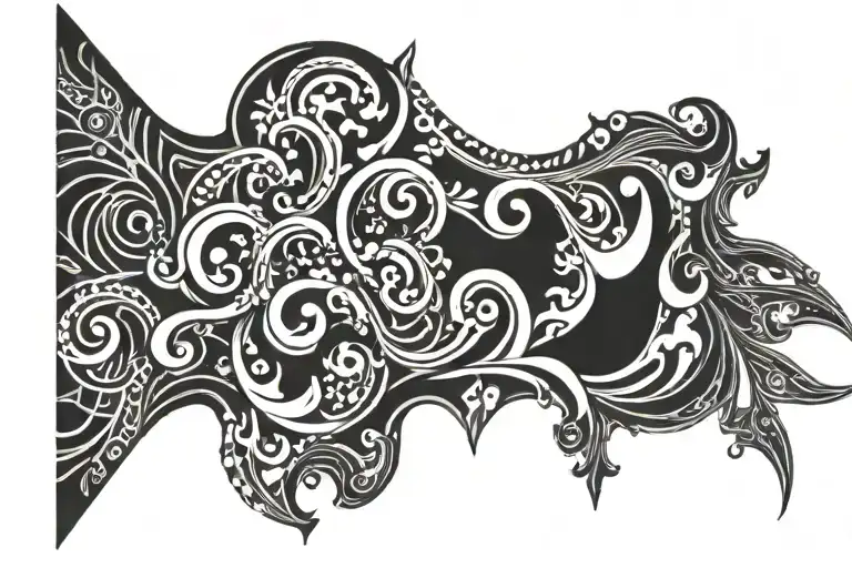 Blackout Neck Abstract Design