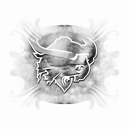 Buffalo Bills Logo Outline Filled With Small Dainty Flowers On The Inside