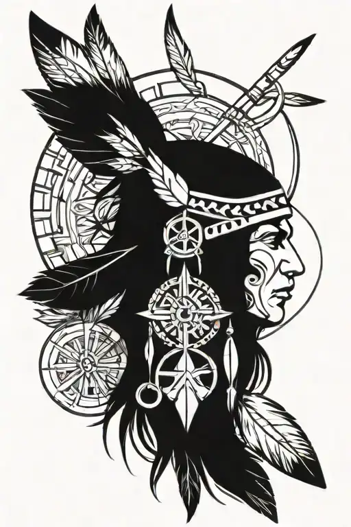 Native American Symbols Intertwined