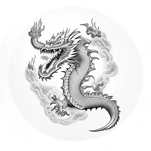 Circular Anime Dragon