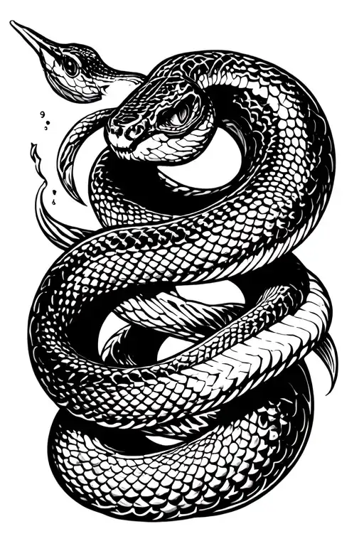 Snake Wrapping Around Forearm