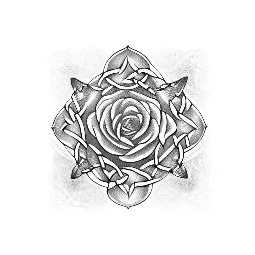 Celtic Rose In An Apothicary Jar