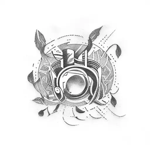 A Tattoo Design Combining Music Quotes With Elements Of Nature And Strength