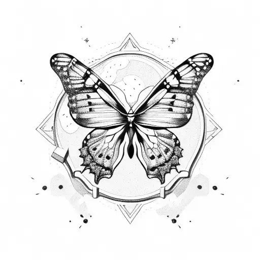 Astronaut Touching A Butterfly