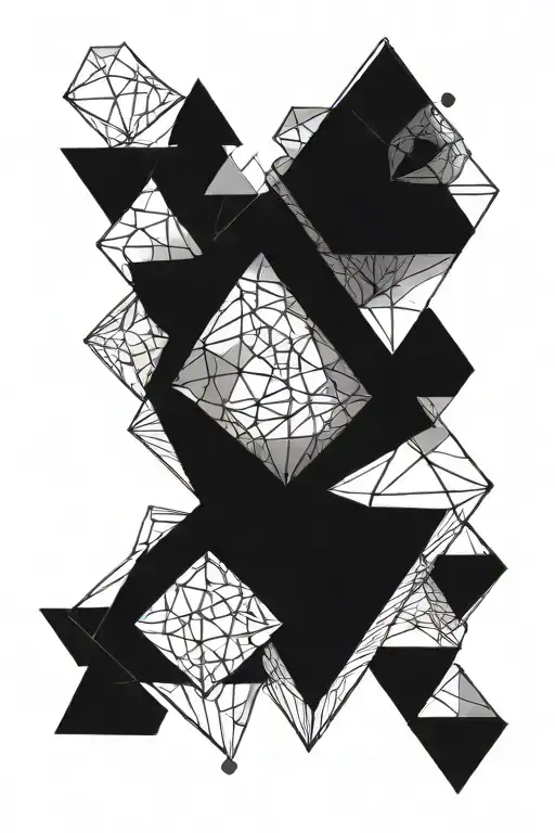 Black Mendala In The Shape Of A Diamond Shaped Outlining