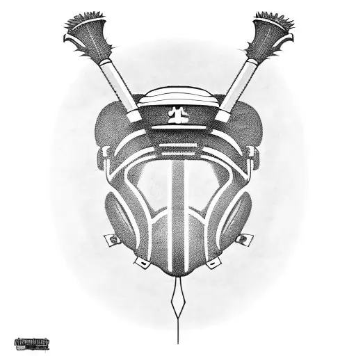 Combine A Lacrosse Stick And A Military Helmet In A Unique Design