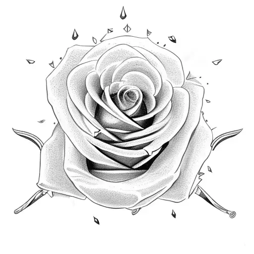 Sword Piercing Through Roses