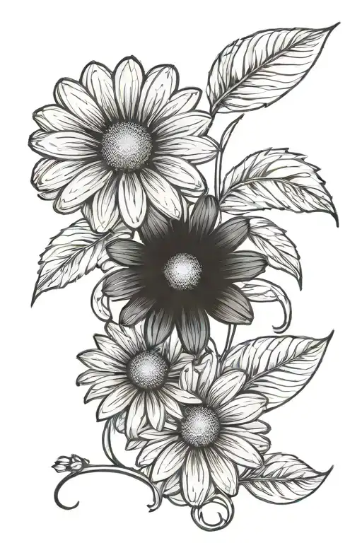 Daisy Flower With The Name Written