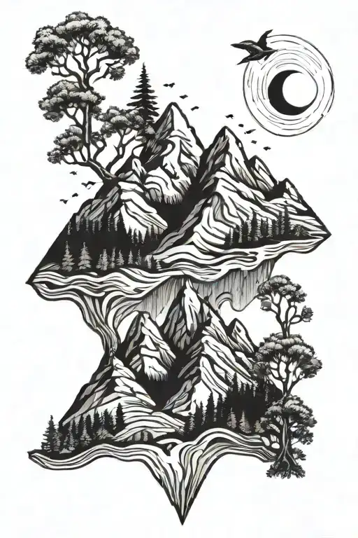 Mountain And Trees