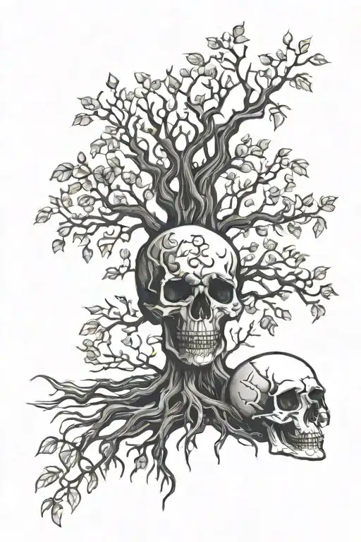 Tree Of Life With Skull