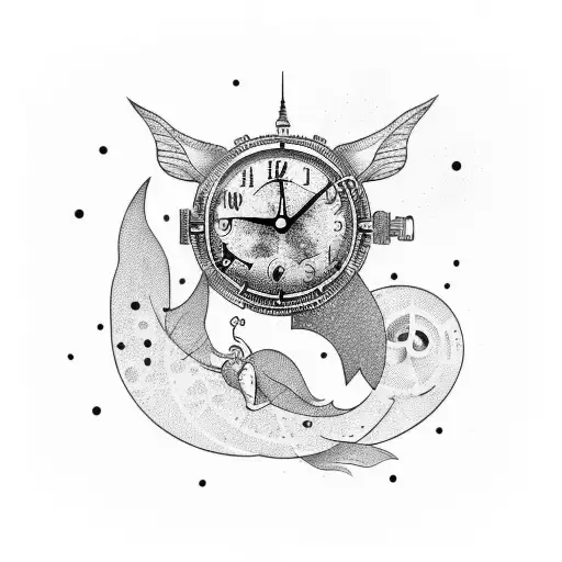 Mermaid Clock Steampunk