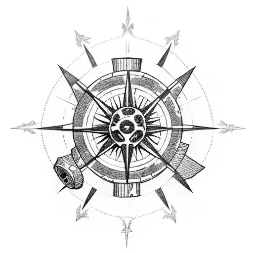 Pistons Skulls Compass