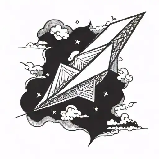 Paper Airplane Flying