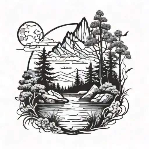 Calm Feeling In Nature Scene