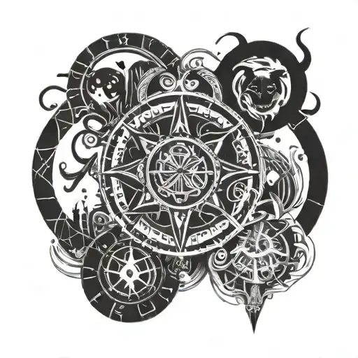 Combine Nordic Mythology Symbols With Dark Philosophical Quotes