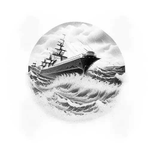 Uss Monitor Gun Facing You In Rough Seas