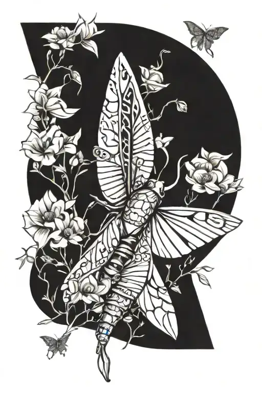 Hawk Moth Surrounded