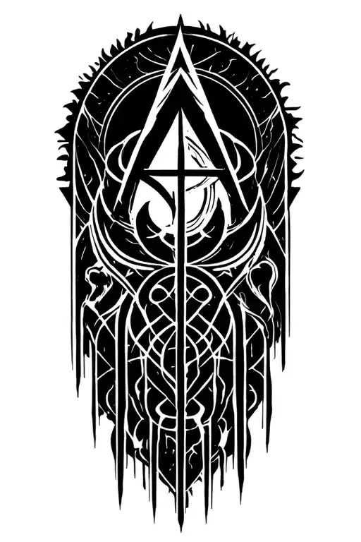 Atheism Symbols Forming A Geometric