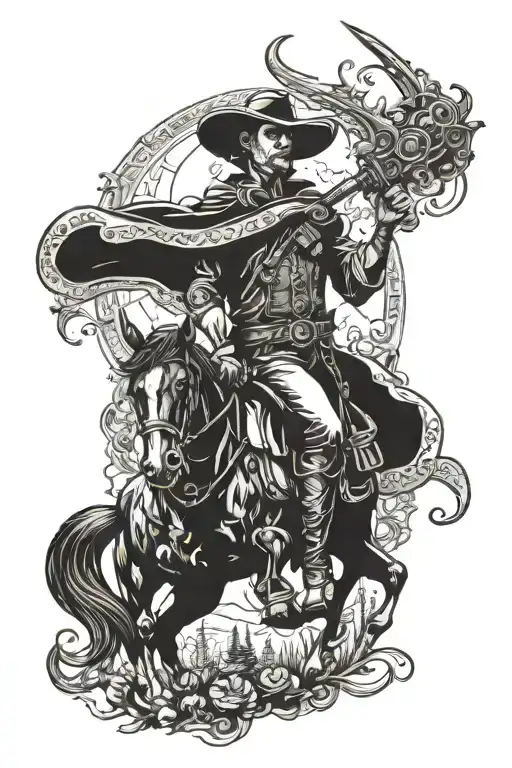 Cowboy In 1800S German Fairytale Style