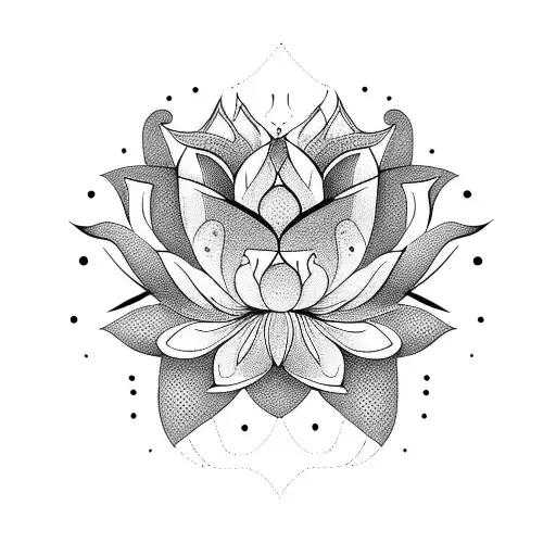 Unalome With A Lotus