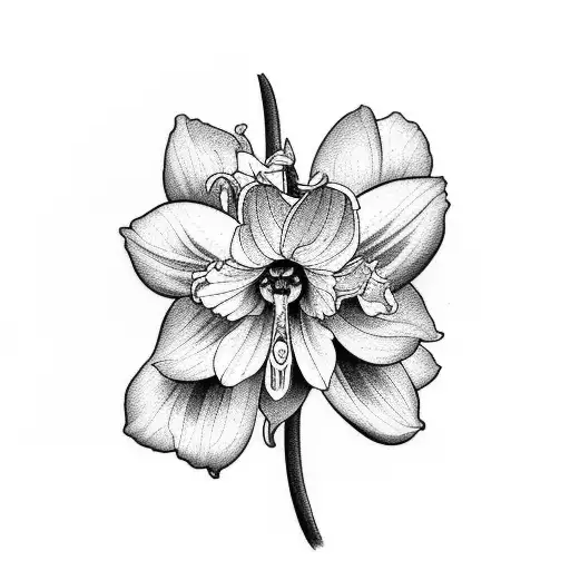 Larkspur With Narcissus That Says I Love Tou Mom