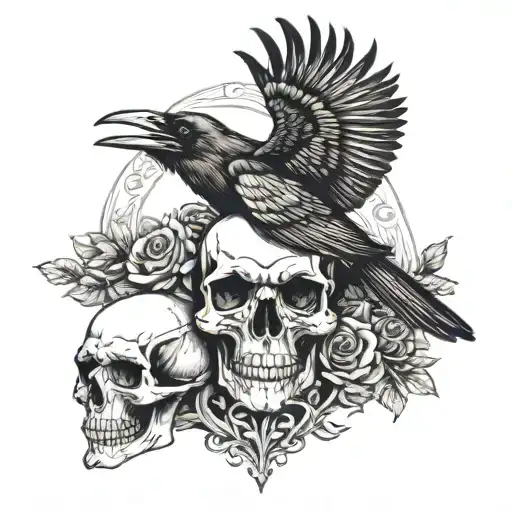 Ravens And Skull Crown
