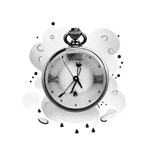 Stop Watch With 2 Kids Date And Time Of Birth Connected By Chained With Flowers