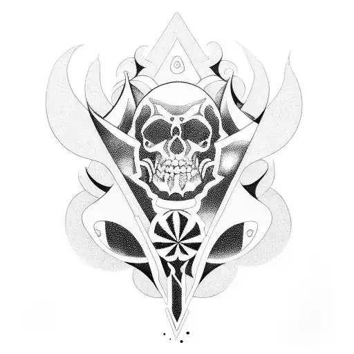 A Psychedelic Tattoo Design Inspired By Video Game Graphics And Marijuana Culture